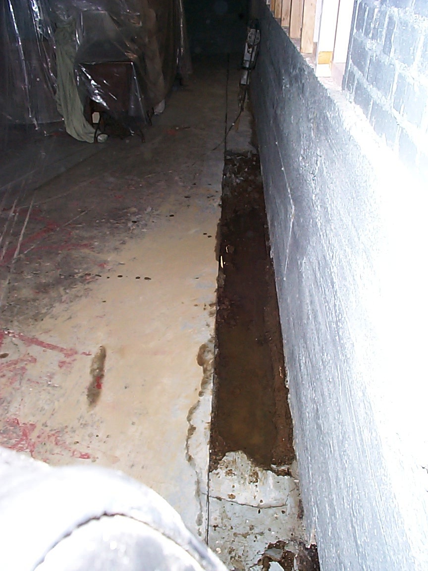 Interior Foundation Footing Drain for Basement - Allied Waterproofing ...